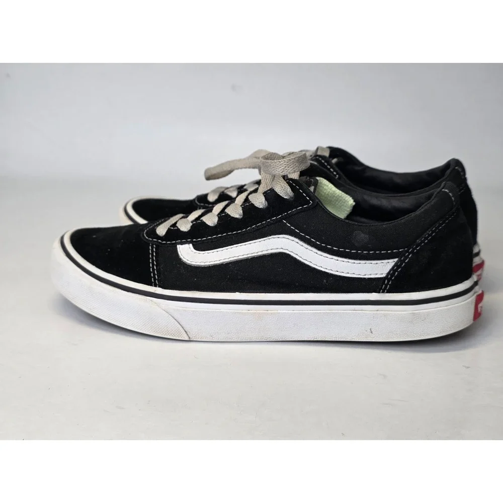 Vans Old School Youth‎ Sneakers Size 6 Black White Suede Canvas Low Top Shoes